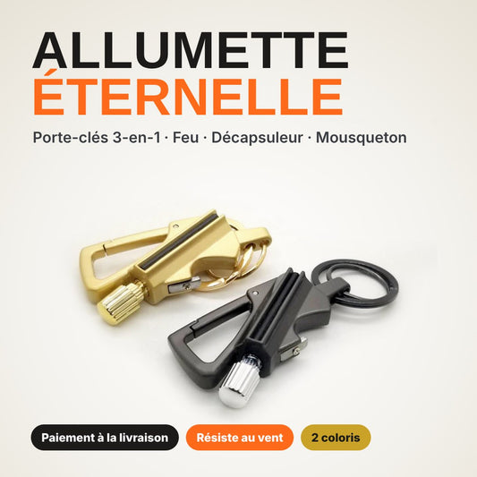 Porte-clés 3-en-1 - Allumette Éternelle.